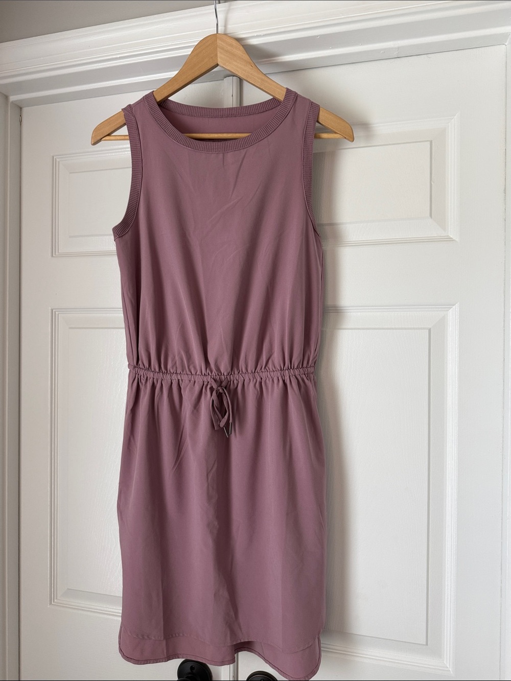 Athleta Sleeveless Drawstring Waist Mauve-Pink Dress